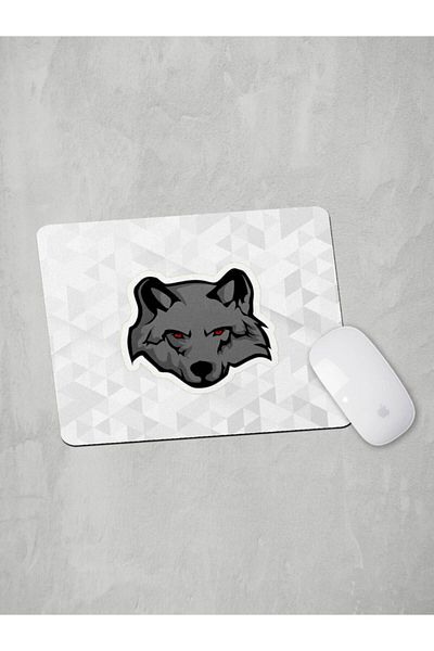 Panorama Ajans Mouse Pad με σχέδιο αυτοκόλλητου Wolf για τους λάτρεις των ζώων
