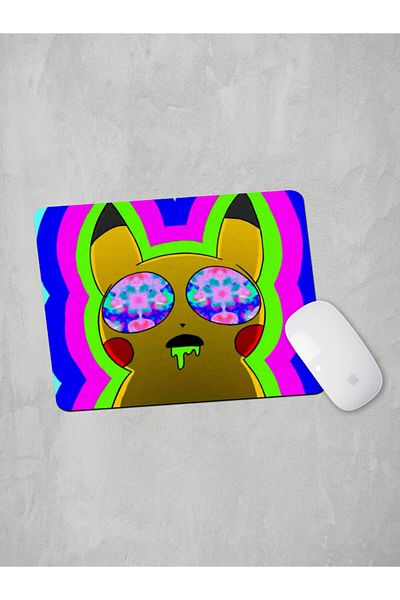 Panorama Ajans Pikachu on Acid Pokemon Colorful Style Dream World Mouse Pad