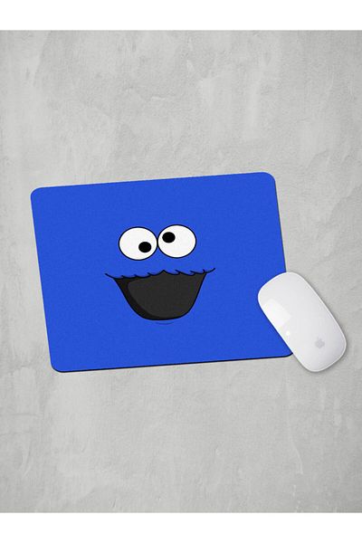 Panorama Ajans Biscuit Monster Ulița Sesame Albastru Mouse Pad Vectoreal