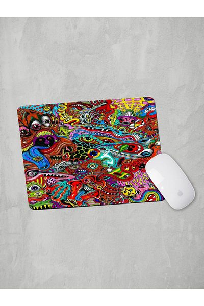 Panorama Ajans Colorful Psychedelic Visual Dream World Mouse Pad - Mimbshopp 1055529