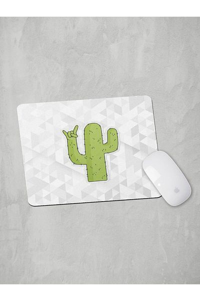 Panorama Ajans Mouse Pad cu autocolant cactus pentru iubitorii de muzică rock