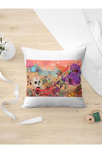 Panorama Ajans Μαξιλαροθήκη με καρτούν σε στυλ Trippy Monsters Trash Monsters