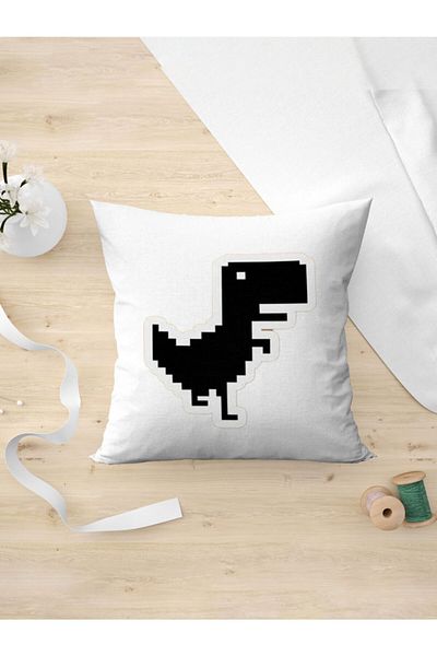 Panorama Ajans Μαξιλαροθήκη με αυτοκόλλητο Google Trex Pixel Cute Design