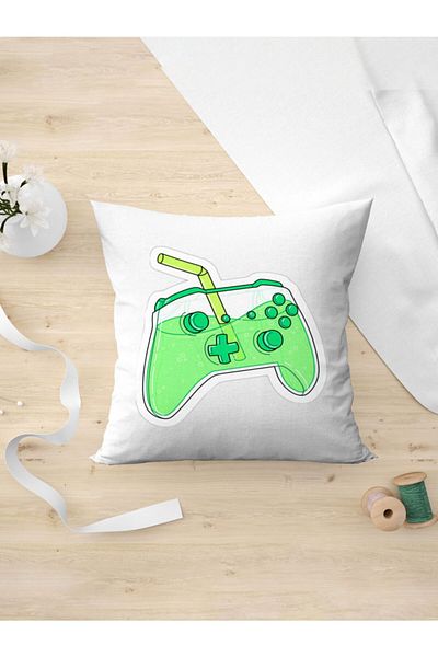 Panorama Ajans Μαξιλαροθήκη με αυτοκόλλητο Gamer Design Console