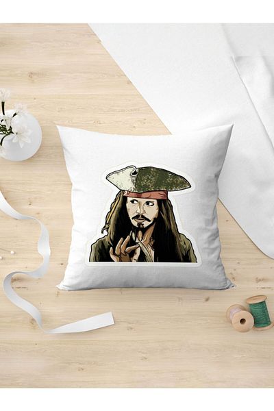 Panorama Ajans Μαξιλαροθήκη με αυτοκόλλητο Jack Sparrow για τους λάτρεις των πειρατών της Καραϊβικής