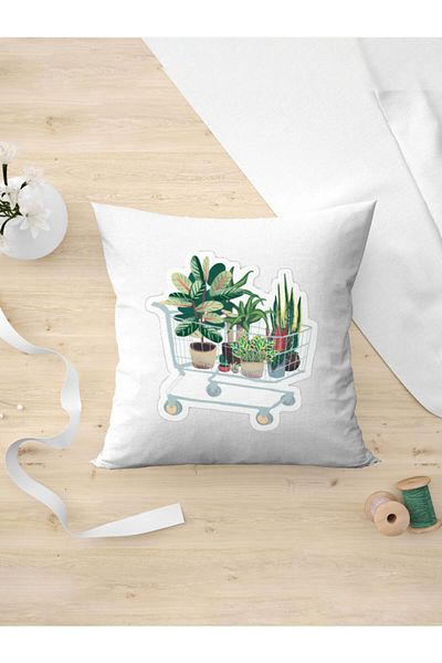 Panorama Ajans Flower Carriage Flower Pot Sticker Pillow Case