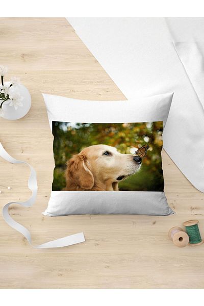 Panorama Ajans Μαξιλαροθήκη Golden Dog Sweet Butterfly