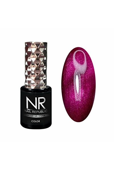 Nail Republic Kalıcı Oje Kedi Gözü 3D 12 10 ml Profesyonel Manikür İçin 4 Haf...