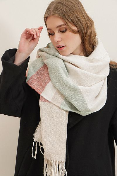 Trend Alaçatı Stili Schultertuch - Mehrfarbig - Casual