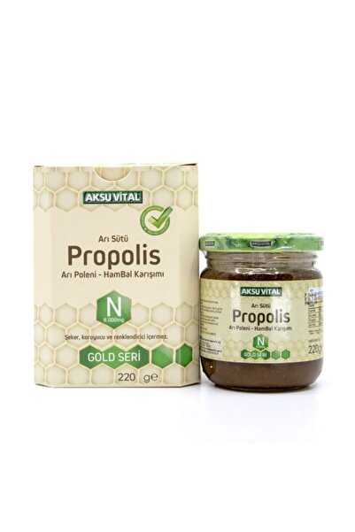 Aksu Vital Arı Sütü Propolis Ham Bal Karışımı Doz Gold Seri 8000 mg 220 gr