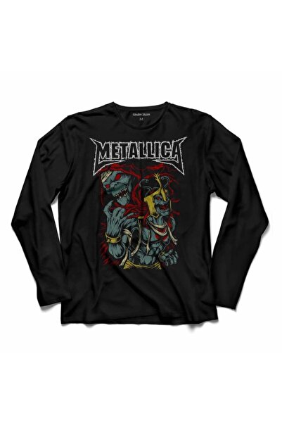 Kendim Seçtim Μακρυμάνικο μπλουζάκι Metallıca Skull Raise Culture Metal Rock ...