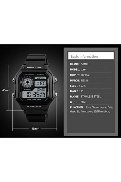 Skmei Dijital Multifonksiyon Erkek Kol Saati 1299