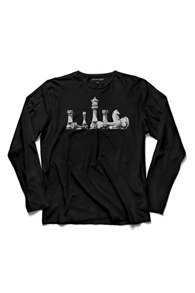 Kendim Seçtim Șah Chess Rook Queen Knight Tricou șah cu mânecă lungă Tricou i...