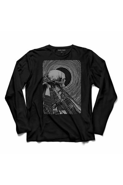 Kendim Seçtim Tricou cu mânecă lungă Skull Skull Illusion Cross