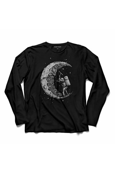 Kendim Seçtim Kopanje u svemiru Astronaut Kosmos Pola Meseca NASA Majica dugi...