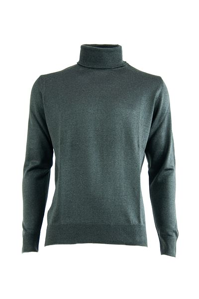 Oppland Men's Long Sleeve Full Turtle Collar Classic Model Comfortable Cut Full Pattern Wool Woven Sweater