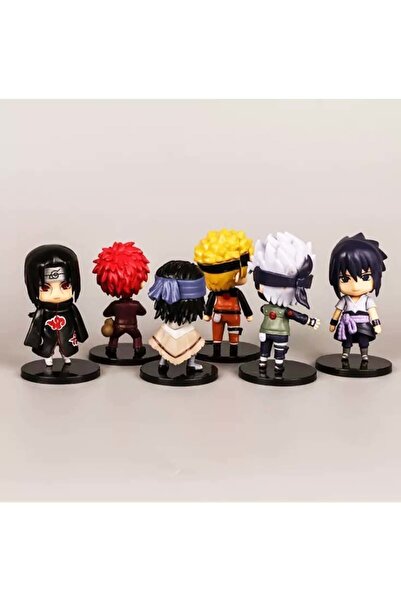 BİDOLUMUTLULUK Naruto Anime Figür Oyuncak 6'lı Set Anahtarlık10 Cm Sasuke, Ga...
