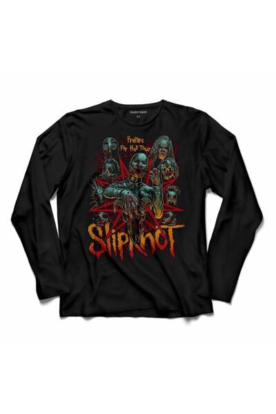 Kendim Seçtim Slipknot Skull Rock Band, fondată în 1995, tricou cu mânecă lungă