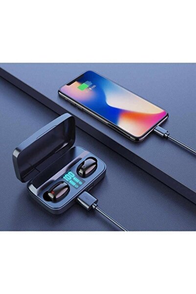 Mobil Markt Earbuds Tws A10s Samsung Galaxy A01 Core Uyumlu Powerbanklı Ledli...