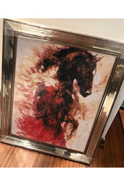 Hanımeli Tasarım Elmas Mozaik Tablo (at Figürü)-