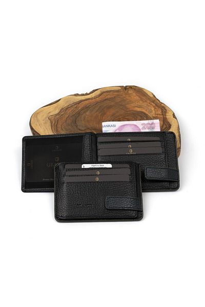 Grande 544 Genuine Leather Men's Magnetic Card Holder/Wallet
