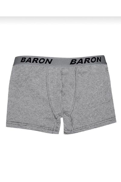 BARON Ανδρικό Boxer σε γκρι χρώμα 2 τεμαχίων