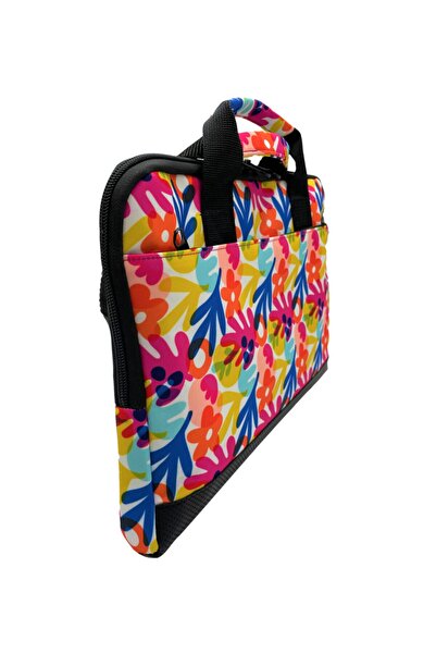 Differ 15.6'' Inç Sulu Boya Desen Omuz Askılı ve Çapraz Notebook Laptop Macbook Çantası