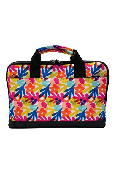 Differ 15.6'' Inç Sulu Boya Desen Omuz Askılı ve Çapraz Notebook Laptop Macbook Çantası