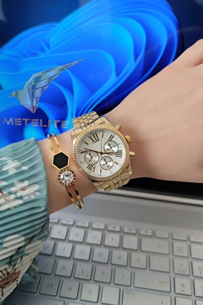 Tulpar Couple Wristwatch Metal Cord Analog Dear Watches in Special Box