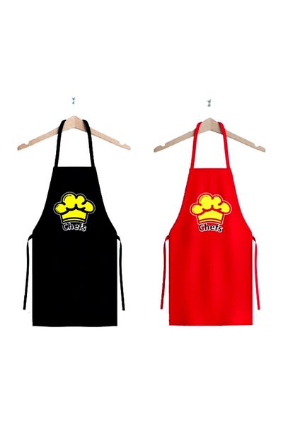 enmalife Chef Hat Kitchen Apron Set of 2