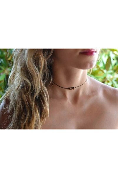 TakıConcept Kadın Kaplangözü Doğal Taş Choker Boyun Kolye