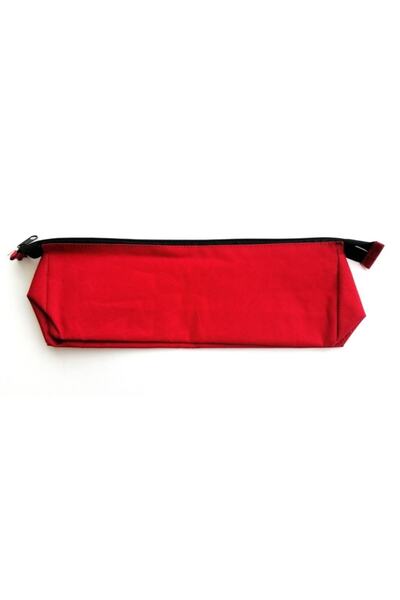 Sanathobi حاملة أقلام بسحاب، حقيبة أقلام، حقيبة متعددة الأغراض - لون أحمر