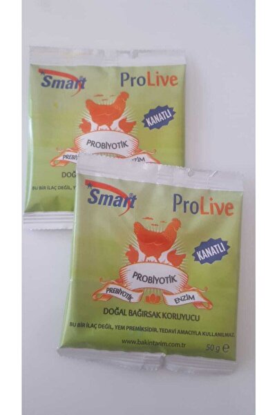 Smart Prolive Kanatlı Hayvan Için Probiyotik , Prebiyotik Ve Enzim 50gr X 2 Adet