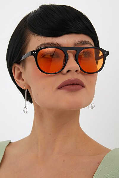 ModaLand Mh 8890 Light Frame Turuncu Cam Unisex Güneş Gözlüğü