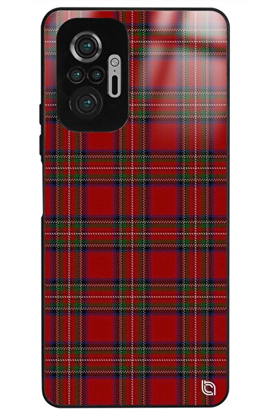 WANNA PROTECT Xiaomi Redmi Note 10 Pro Plaid Fabric Premium Patterned Glossy Phone Case