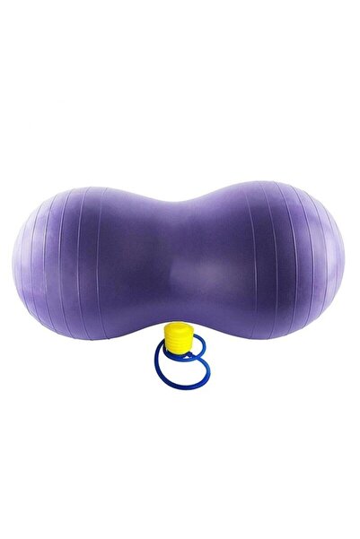 Leyaton Mor Fıstık Pilates Topu 90x45 cm -Pompa