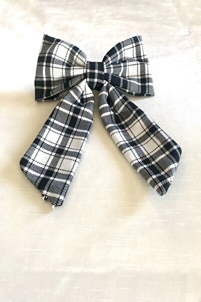 alsaccessories Agrafă de păr cu model în carouri alb-negru