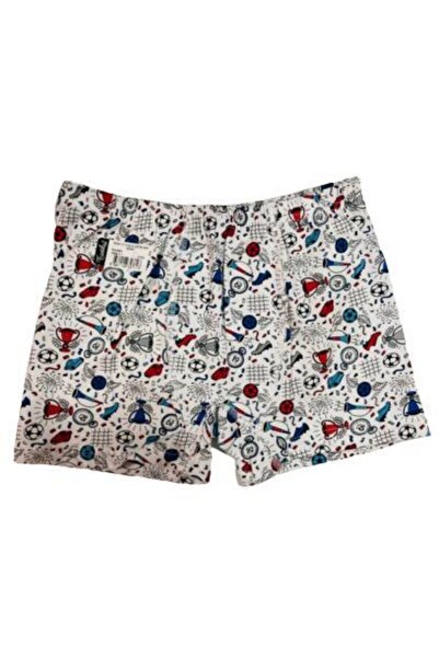 Tutku Boxer pentru baieti cu model albastru imprimat 12 piese