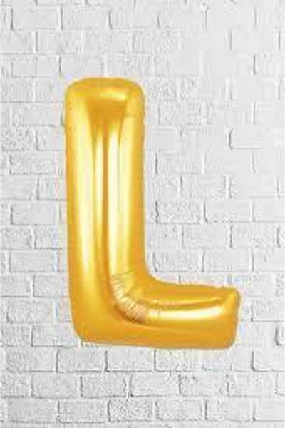 ikm balon 16'inch 36 cm Foil Balloon Gold Color L Letter