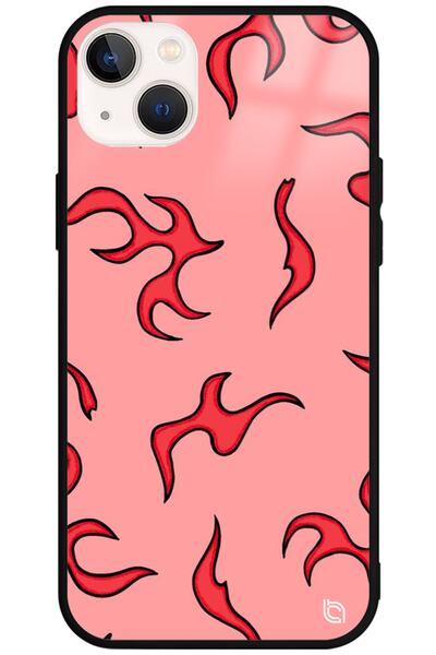 WANNA PROTECT iPhone 13 Premium Flame Pattern Glossy Phone Case