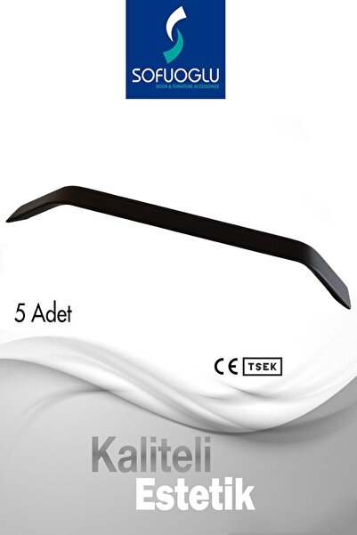 Sofuoğlu Papya Şahin Siyah Lüks Çekmece Dolap Mobilya Kulpları 320 Mm