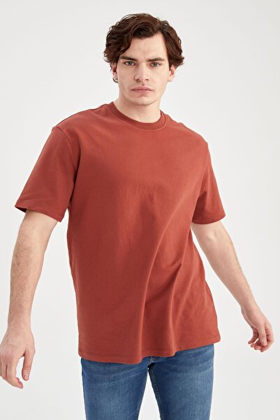 DeFacto Μπλουζάκι με κοντό μανίκι Comfort Fit Crew λαιμόκοψη