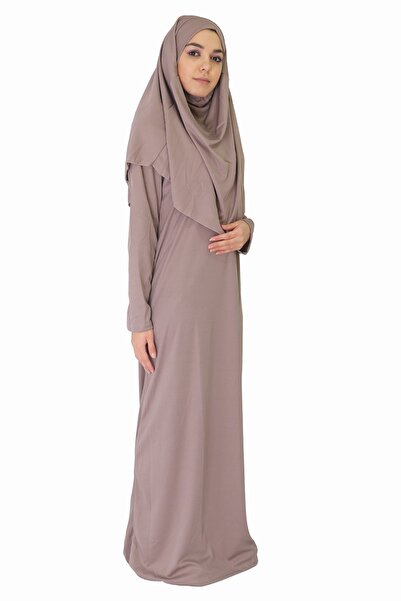 ZEHRANAZ NAMAZ ELBİSESİ Φόρεμα προσευχής χωρίς φερμουάρ Mink