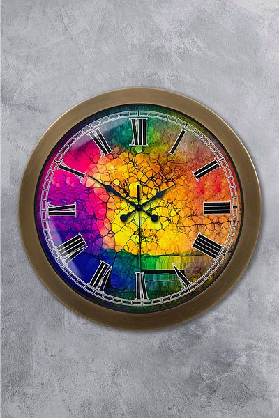 Kasva Concept Gift 36 cm Antique Metal Color Wall Clock