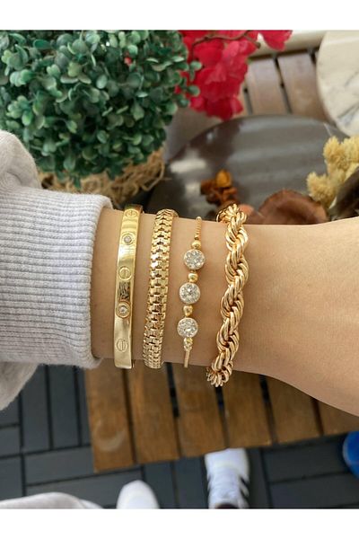 Jenny Daphne Women's Original 4-Piece Bracelet Set With Invoice, Gift Packaged