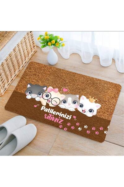 Uygur Home Yavru Kedicikler Temalı Coco Görünümlü Dekoratif Kapı Önü Ve Iç Mekan Paspası
