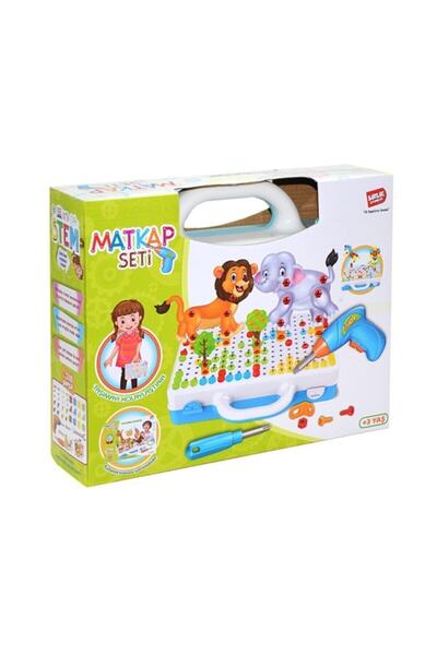 BİRLİK TOYS 340 Pieces Creative Portable Box - Drill Screwing and 3D Creative Mosaic Puzzle Lego Game