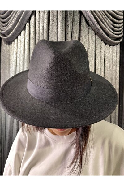 EsEs Boutique Pălărie Panama Lână Stamp Neagră