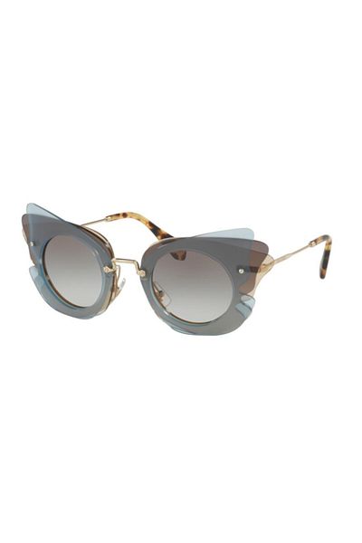 Miu Miu Mıu Mio 02ss Va00a7 Gray Women's Sunglasses