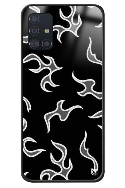 WANNA PROTECT Case for Samsung A71 Flame Premium Patterned Glossy